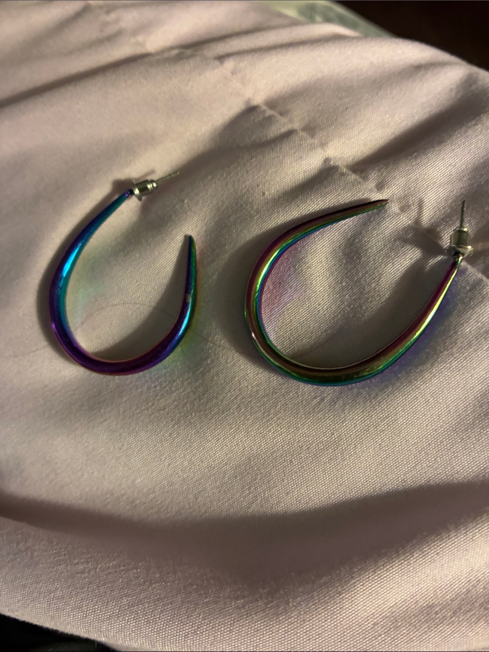 Iridescent Multicolor Hoop Earrings - Women Jewelry Earrings